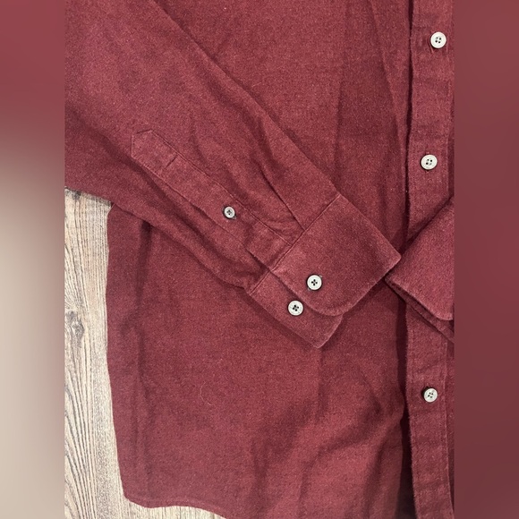 UNTUCKit Sherwood Flannel Shirt XL – Burgundy / Dark Red – 100% Cotton - Picture 9 of 10